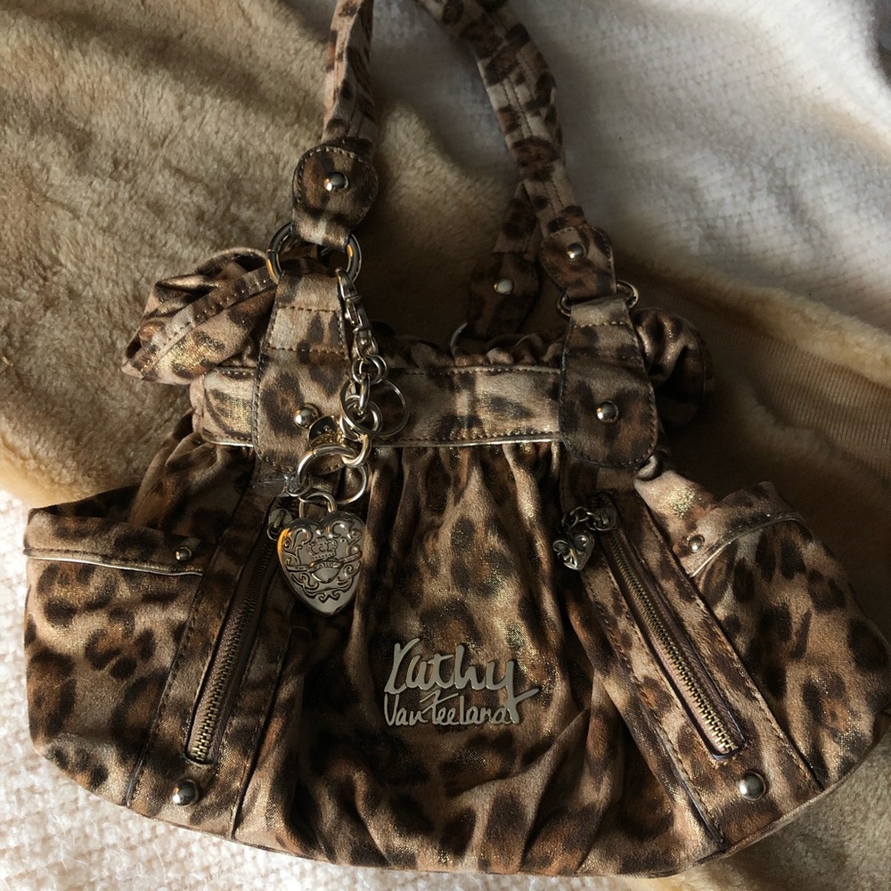 KATHY VAN ZEELAND leopard purse